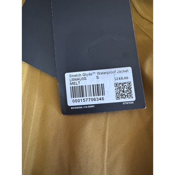 NEW Lululemon Stretch Glyde Waterproof Jacket Size Small Melt Yellow Cinchable - Picture 6 of 16